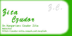 zita czudor business card